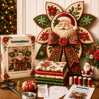 🧵Christmas Quilt Bow DIY Sewing Kit