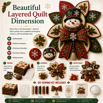 🧵Christmas Quilt Bow DIY Sewing Kit