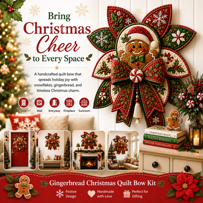 🧵Christmas Quilt Bow DIY Sewing Kit