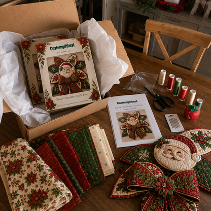 🧵Christmas Quilt Bow DIY Sewing Kit