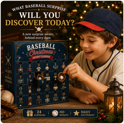 🎄⚾ Baseball Christmas Advent Calendar – 24 Days of Collectible Baseball Keepsakes 🎁✨