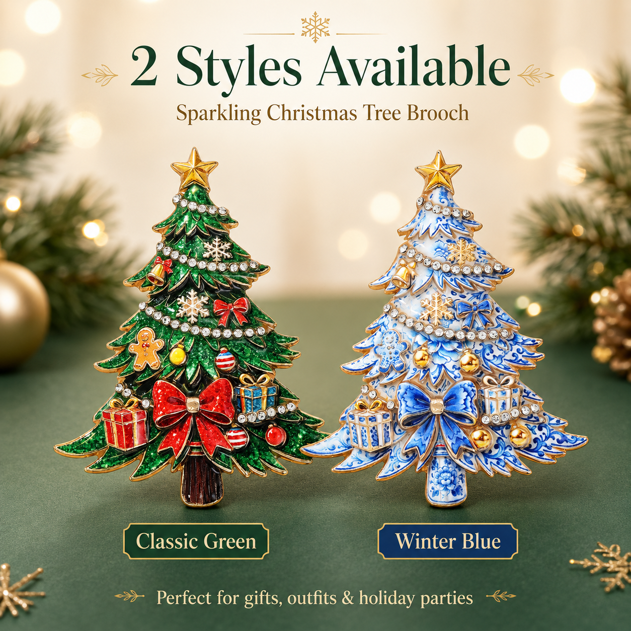 🎄2026 Limited Edition-Yuletide Evergreen Artisan brooch