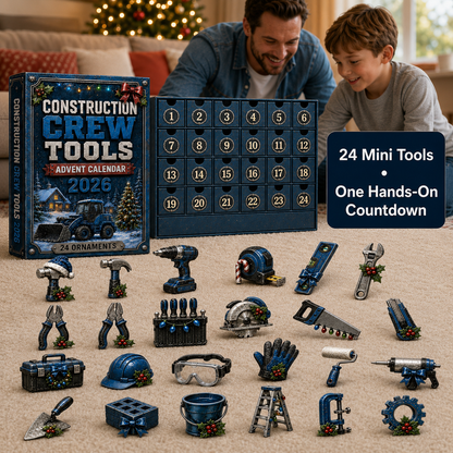 🎁Construction Crew Tools Advent Calendar 2026 - 24-Day Festive Countdown