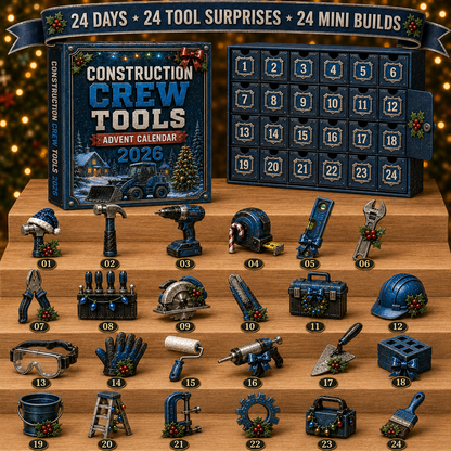 🎁Construction Crew Tools Advent Calendar 2026 - 24-Day Festive Countdown
