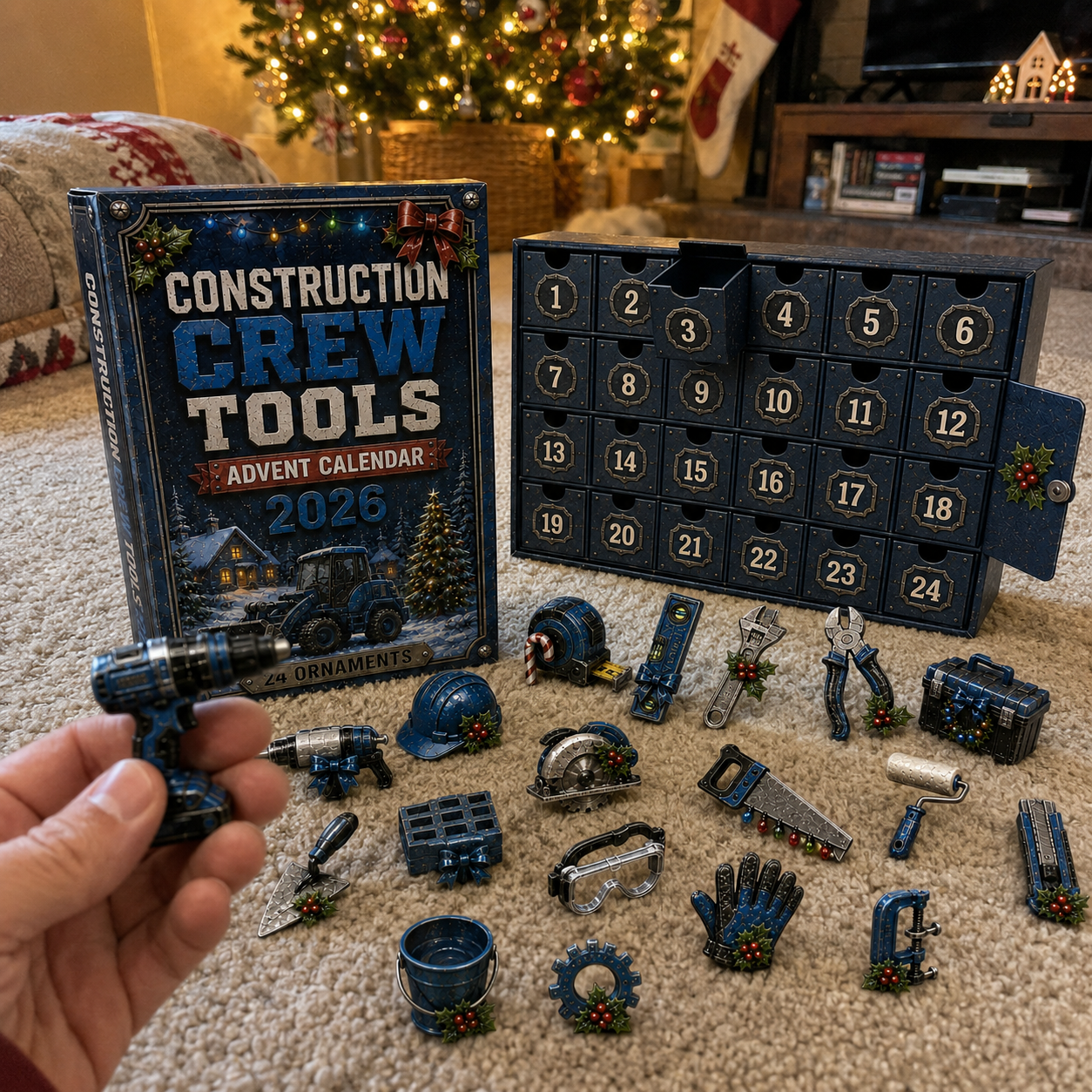 🎁Construction Crew Tools Advent Calendar 2026 - 24-Day Festive Countdown