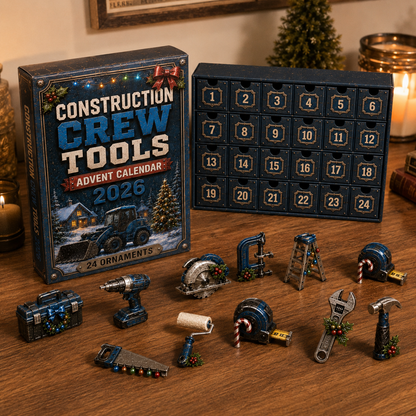🎁Construction Crew Tools Advent Calendar 2026 - 24-Day Festive Countdown