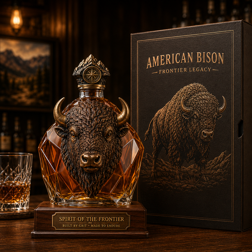 🦬🎁American Bison Frontier Legacy Whiskey Decanter Set