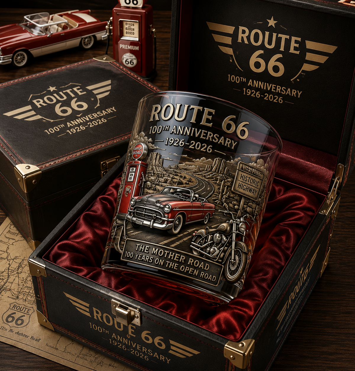Route 66 100th Anniversary Whiskey Glass