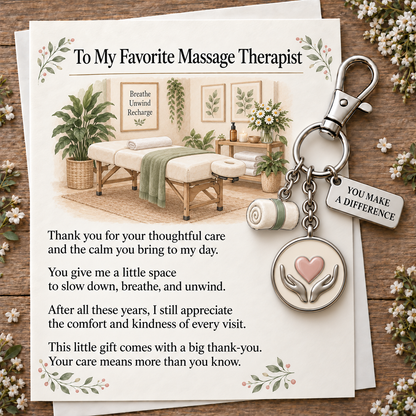 ✨ The 'You Make a Difference' Appreciation Gift Set – Keychain & Greeting Card ✨