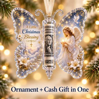 🦋Butterfly Christmas Cash Gift Ornament – 💝A Beautiful Way to Give Money