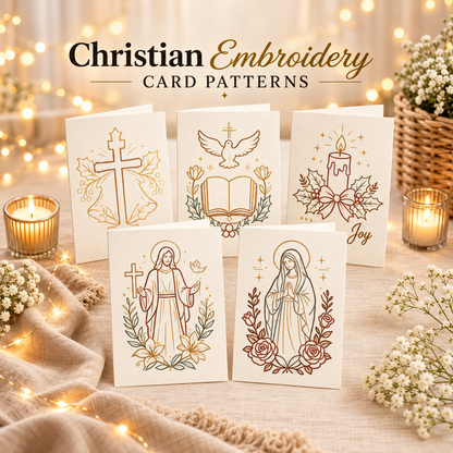 🎄 Christmas Embroidery Card Kit – Stitch a Little Holiday Magic ✨