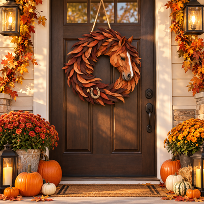 🐴 Rustic Horse Wreath