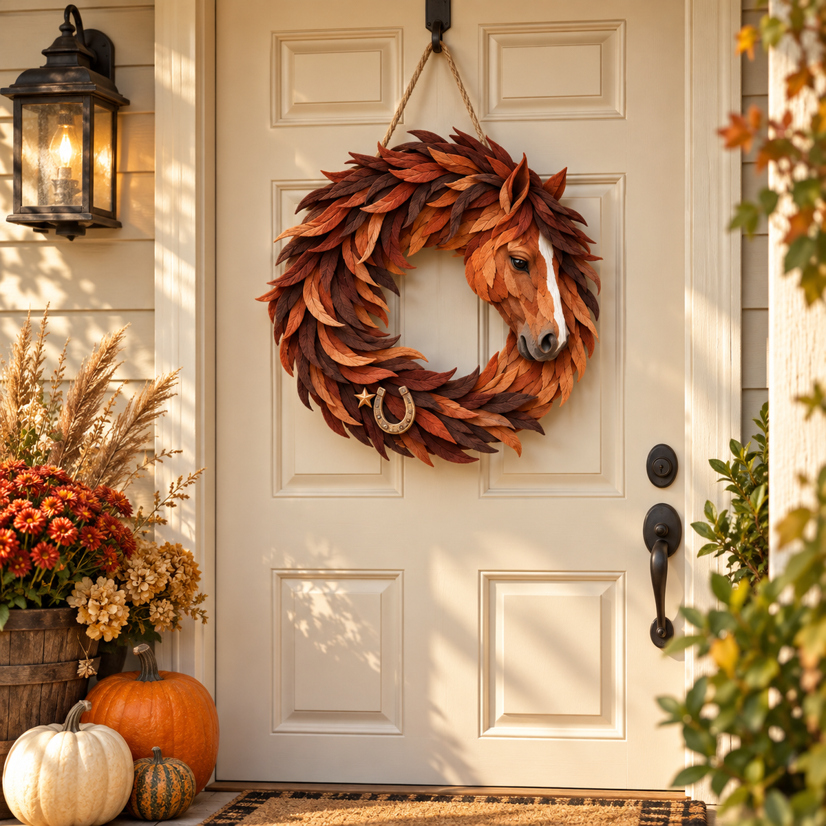 🐴 Rustic Horse Wreath
