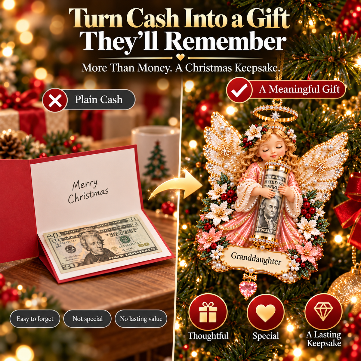 Meaningful Christmas angel keepsake designs