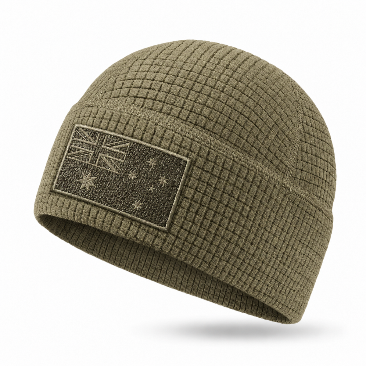 Flag Embroidery Waffle Watch Cap