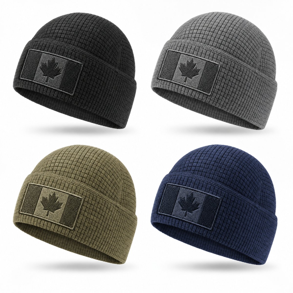 Flag Embroidery Waffle Watch Cap
