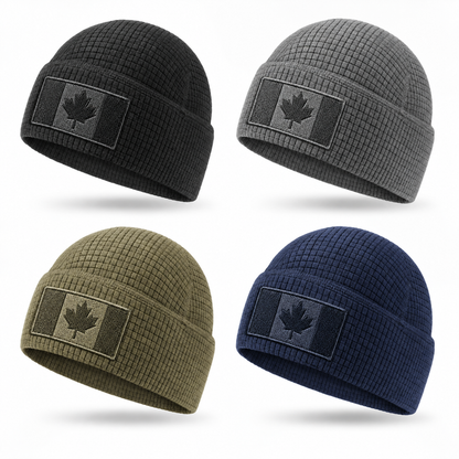 Flag Embroidery Waffle Watch Cap