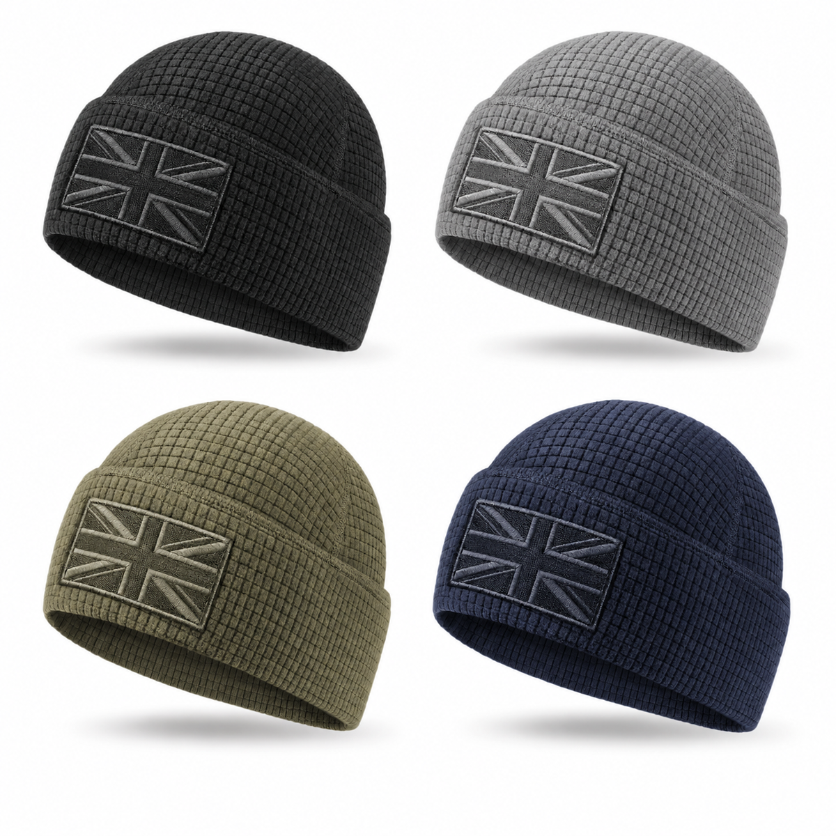 Flag Embroidery Waffle Watch Cap