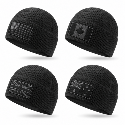 Flag Embroidery Waffle Watch Cap
