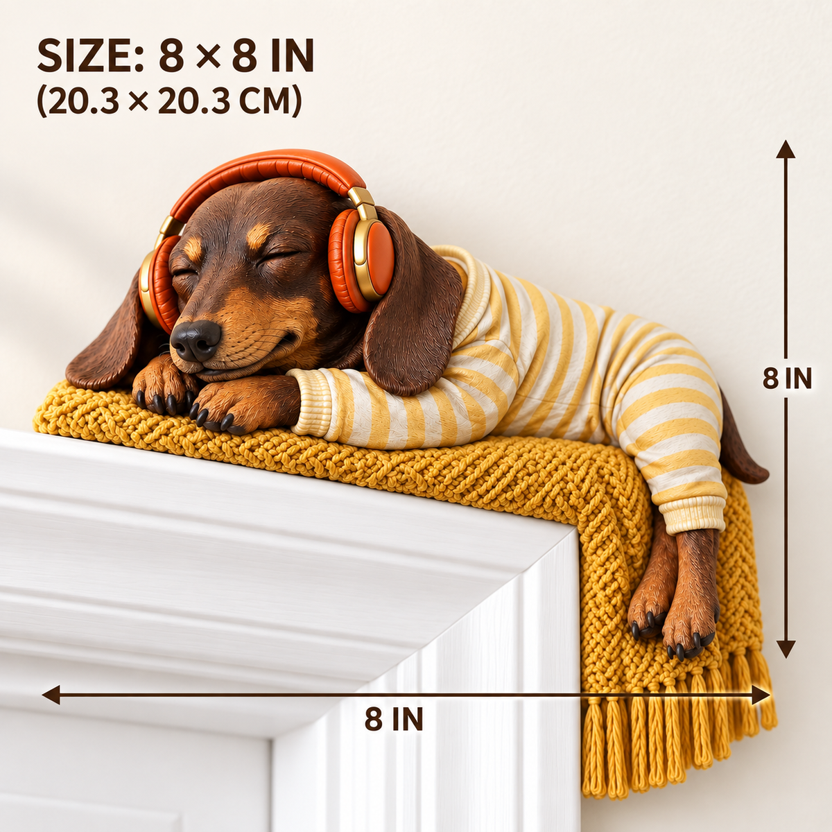 Sleeping Dachshund Door Topper