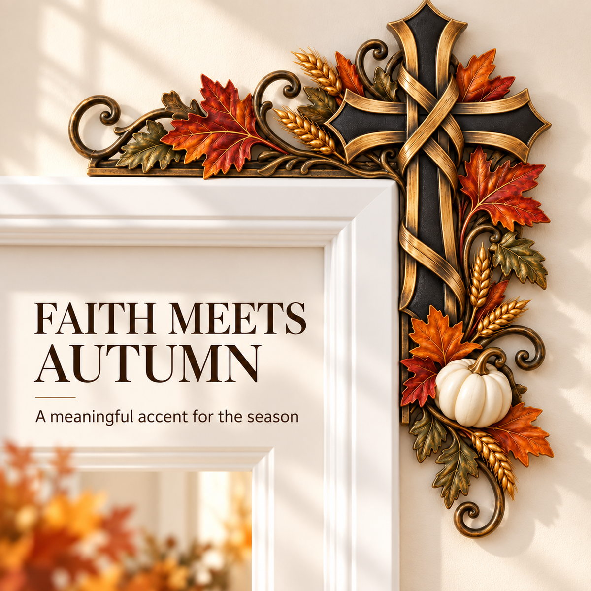 🍁Autumn Cross Door Topper