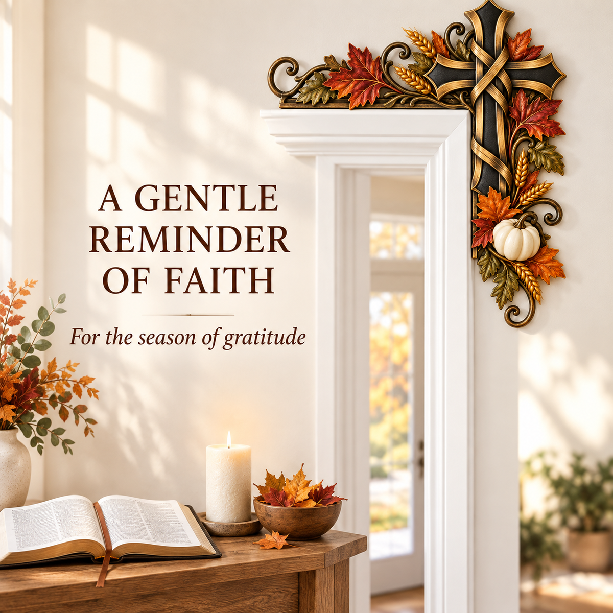 🍁Autumn Cross Door Topper