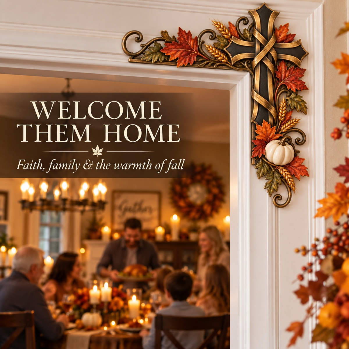 🍁Autumn Cross Door Topper