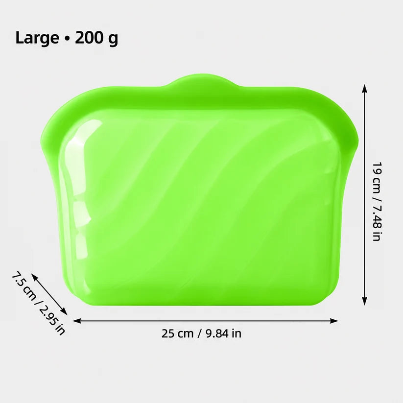 🥪 2-in-1 Silicone Food Bag – Store It, Open It, Eat From It
