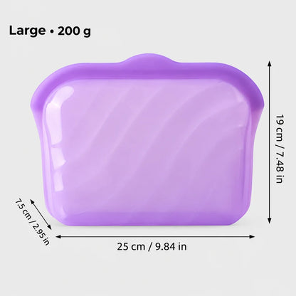 🥪 2-in-1 Silicone Food Bag – Store It, Open It, Eat From It
