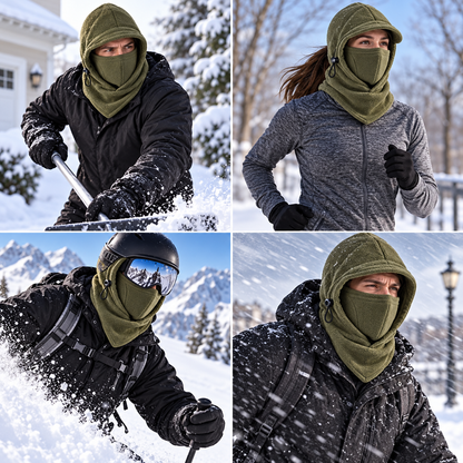 🔥Fleece Double Layer Integrated Mask Hat