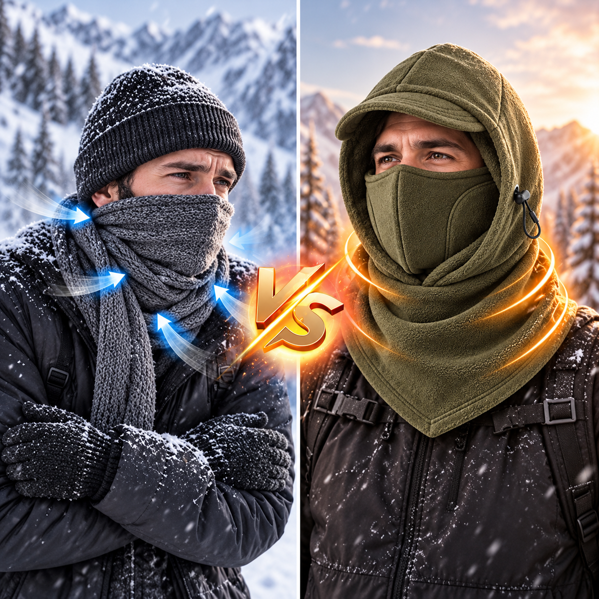 🔥Fleece Double Layer Integrated Mask Hat