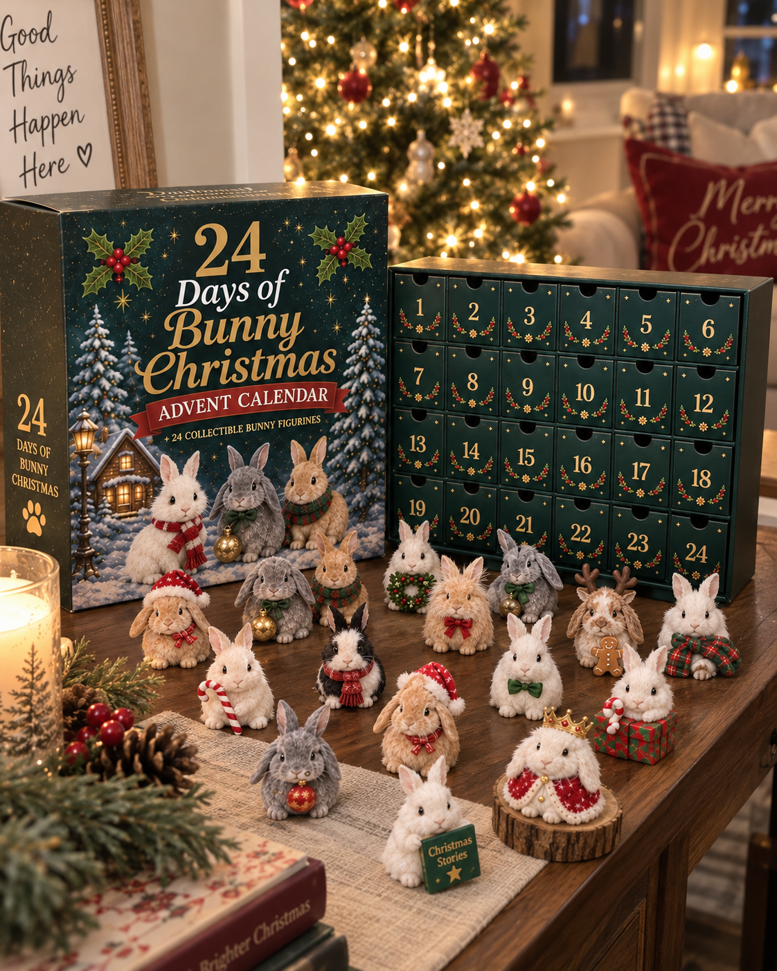Bunny Advent Calendar collection displayed at home