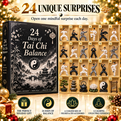 CHRISTMAS KICKOFF 49% OFF - 2026 Days of Tai Chi Balance Blind Box - 24-Day Festive Countdown, Tai Chi Collectible Figures Blind Box - Gift For Tai Chi Lovers