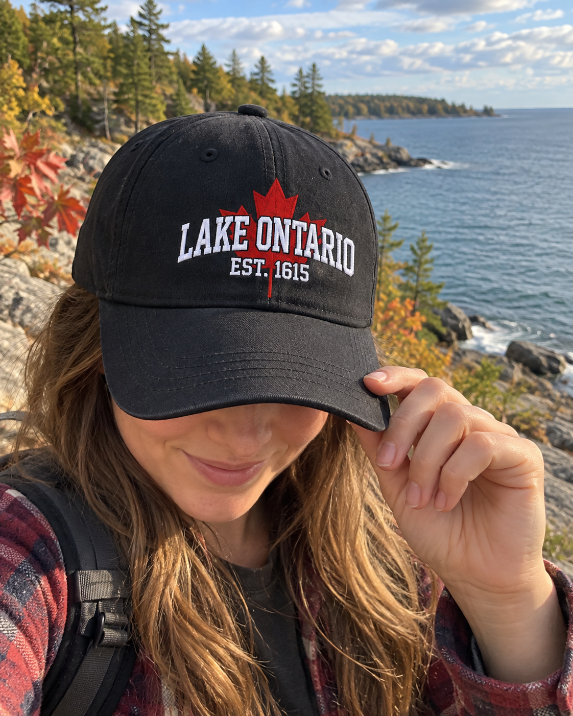 🍁Lake Ontario Forever – Heritage Embroidered Cap (🧢100% Cotton)
