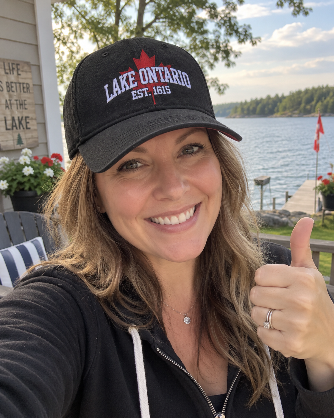 🍁Lake Ontario Forever – Heritage Embroidered Cap (🧢100% Cotton)