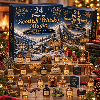 CHRISTMAS KICKOFF 49% OFF - 2026 Days of Scottish Whisky Magic Blind Box - 24-Day Festive Countdown, Scottish Whisky-Themed Collectible Figures Blind Box - Gift For Whisky Lovers