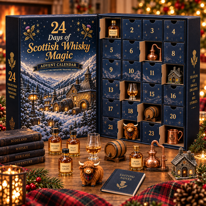CHRISTMAS KICKOFF 49% OFF - 2026 Days of Scottish Whisky Magic Blind Box - 24-Day Festive Countdown, Scottish Whisky-Themed Collectible Figures Blind Box - Gift For Whisky Lovers
