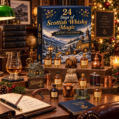 CHRISTMAS KICKOFF 49% OFF - 2026 Days of Scottish Whisky Magic Blind Box - 24-Day Festive Countdown, Scottish Whisky-Themed Collectible Figures Blind Box - Gift For Whisky Lovers