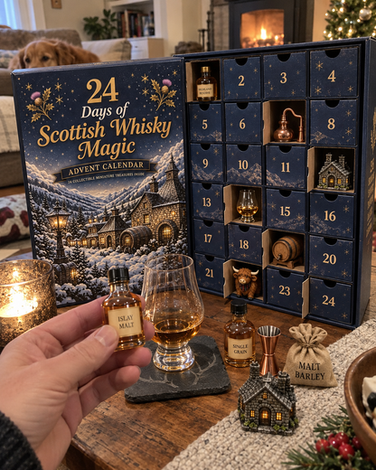 CHRISTMAS KICKOFF 49% OFF - 2026 Days of Scottish Whisky Magic Blind Box - 24-Day Festive Countdown, Scottish Whisky-Themed Collectible Figures Blind Box - Gift For Whisky Lovers