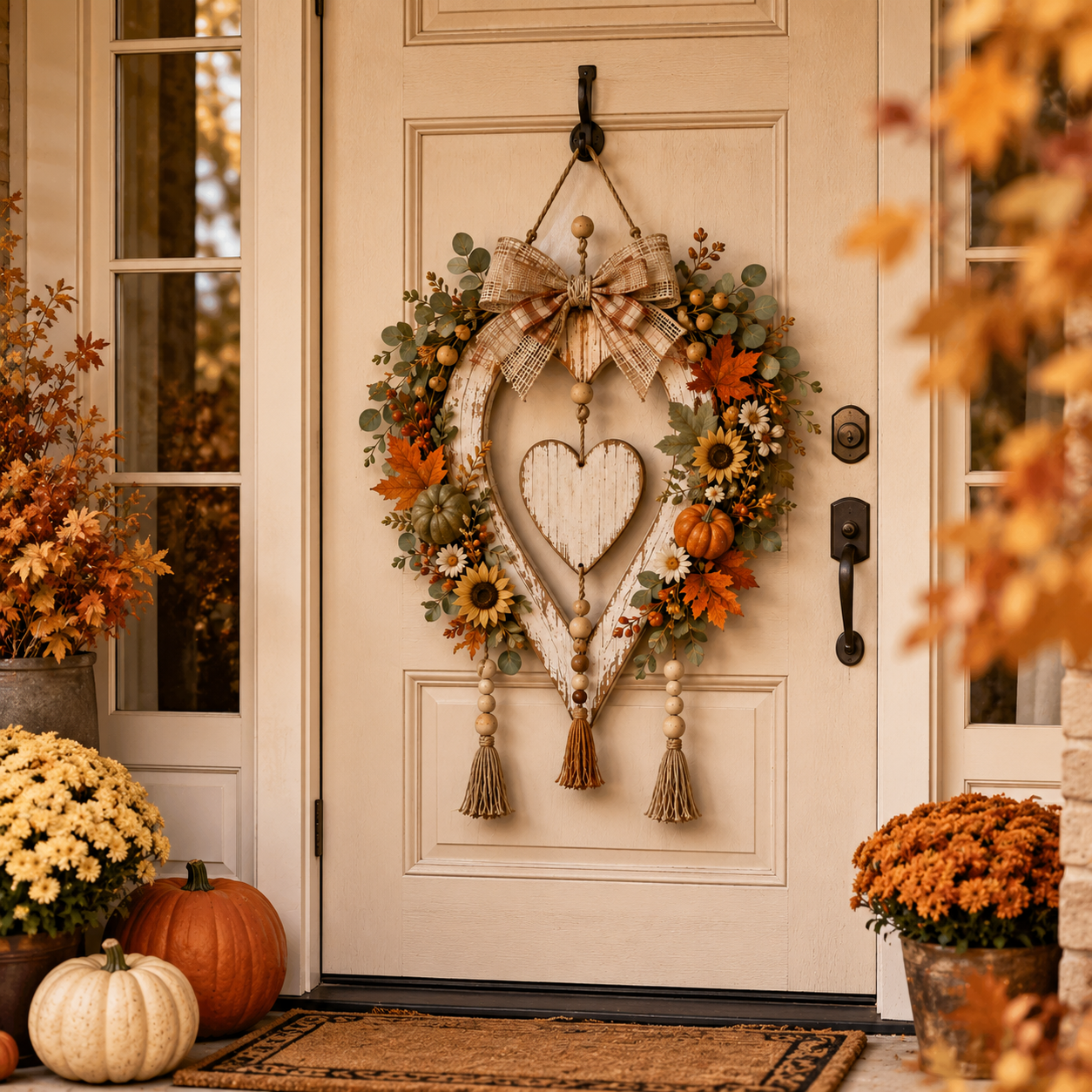 🍂🤎Harvest Heart Farmhouse Wall Decor