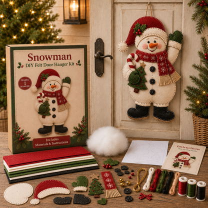 ⛄🎅🎄Christmas Felt Door Hanger DIY Sewing Kit