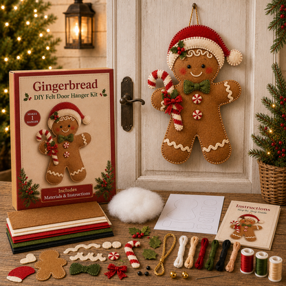 ⛄🎅🎄Christmas Felt Door Hanger DIY Sewing Kit