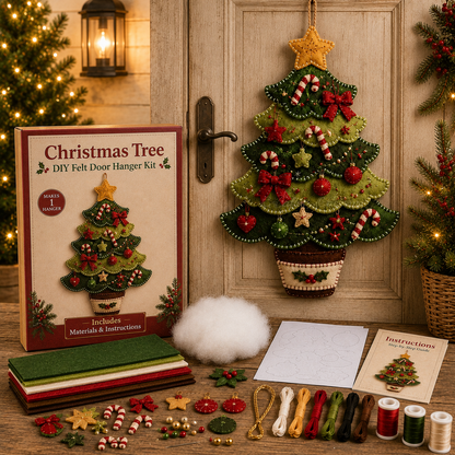 ⛄🎅🎄Christmas Felt Door Hanger DIY Sewing Kit