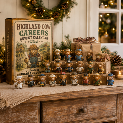🐮 Highland Cow Careers Advent Calendar 2026 – 24 Days of Country Charm 🎁🤎