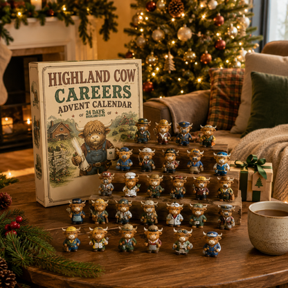 🐮 Highland Cow Careers Advent Calendar 2026 – 24 Days of Country Charm 🎁🤎