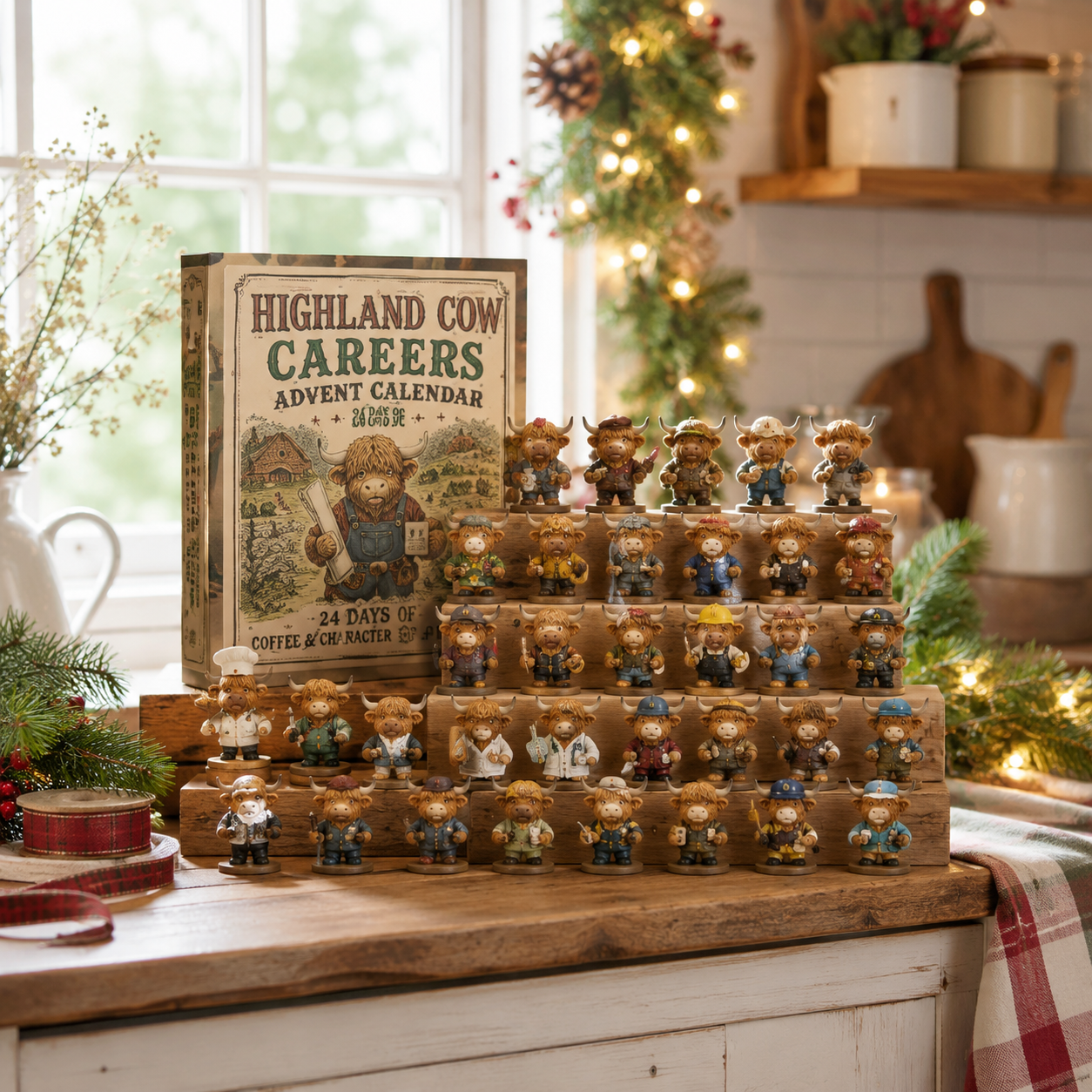 🐮 Highland Cow Careers Advent Calendar 2026 – 24 Days of Country Charm 🎁🤎