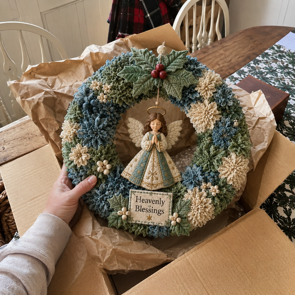 Angel Christmas wreath unboxing