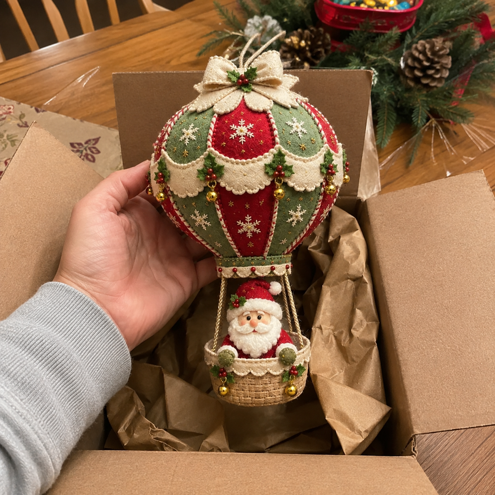 Christmas hot air balloon ornament unboxing
