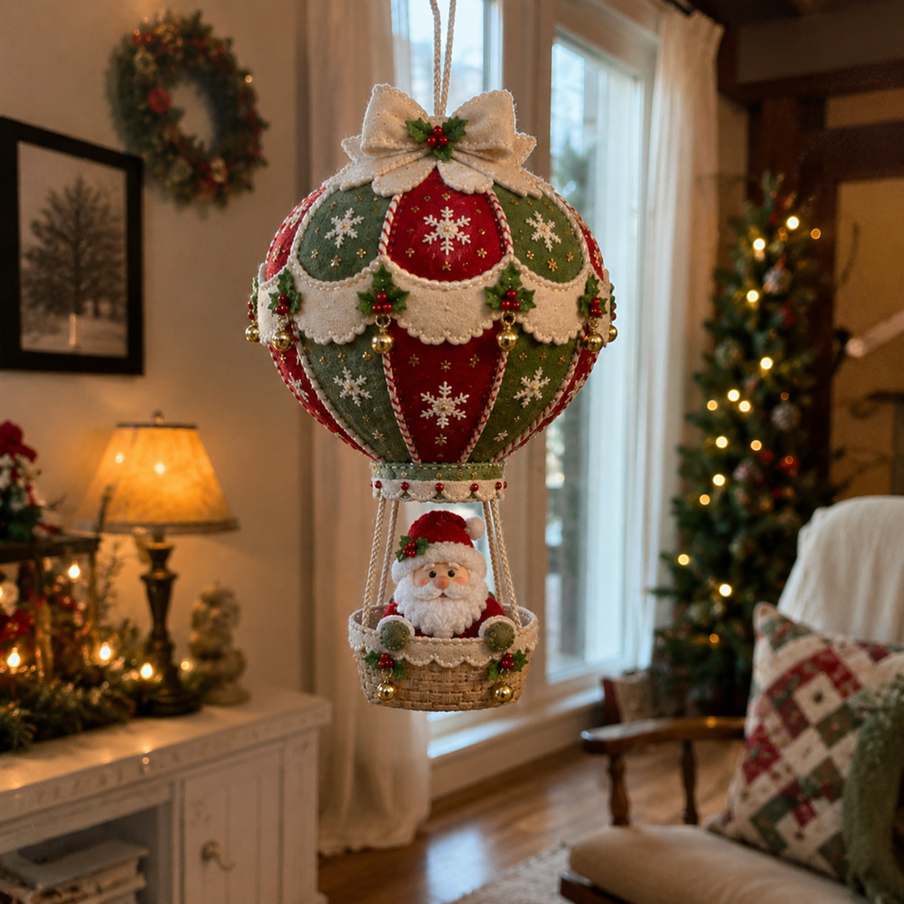 Christmas balloon hanging decoration in home