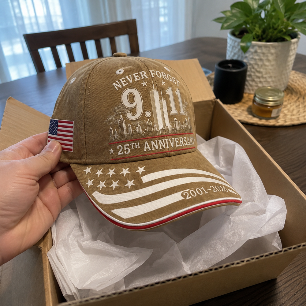 Khaki 9.11 cap unboxing scene